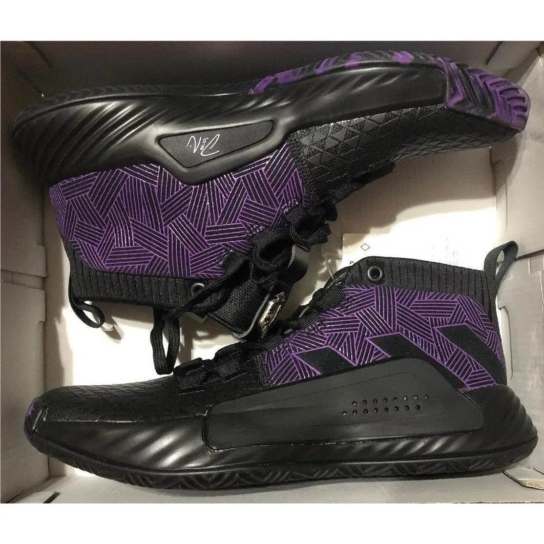 Adidas Dame 5 J Size 5 Marvel Black Panther Wakanda Forever Damian Lillard