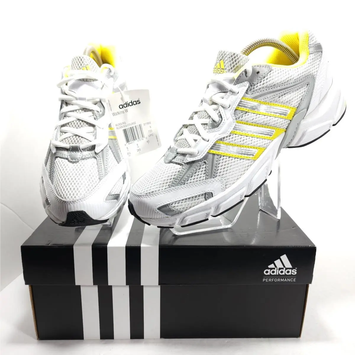 Adidas Women’s Watkins Running Shoes White/gray/yellow 377955 Size 9.5