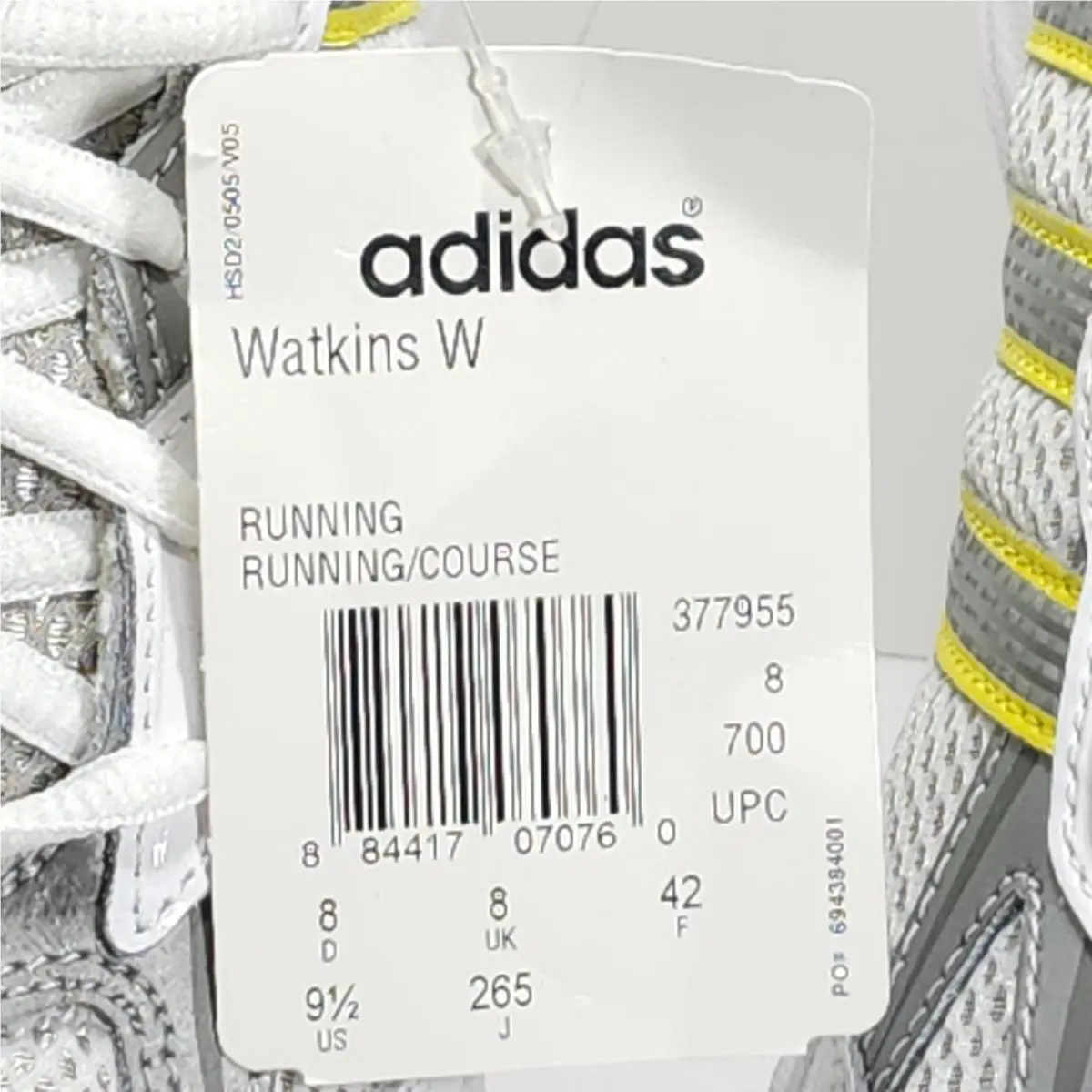 Adidas shoes - Watkins - Watkins - 377955 - White Gray yellow Highlites (UPC: 884417070760) 9