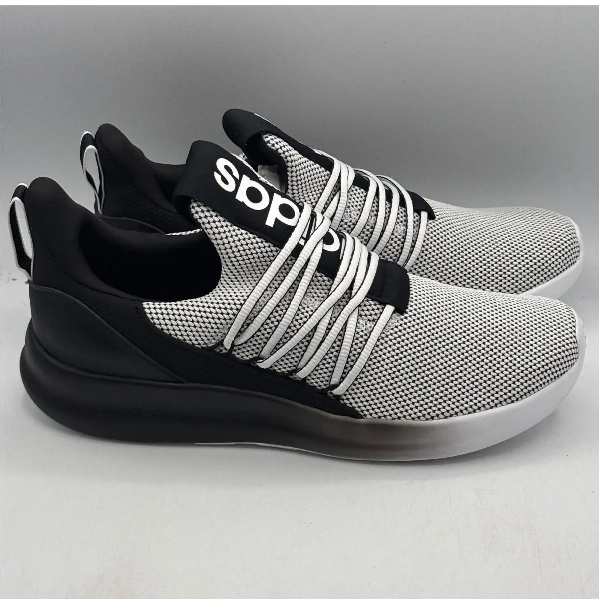 Adidas Lite Racer Adapt 7.0 Shoes Mens 11.5 Black White Slip On Sneakers IE6330