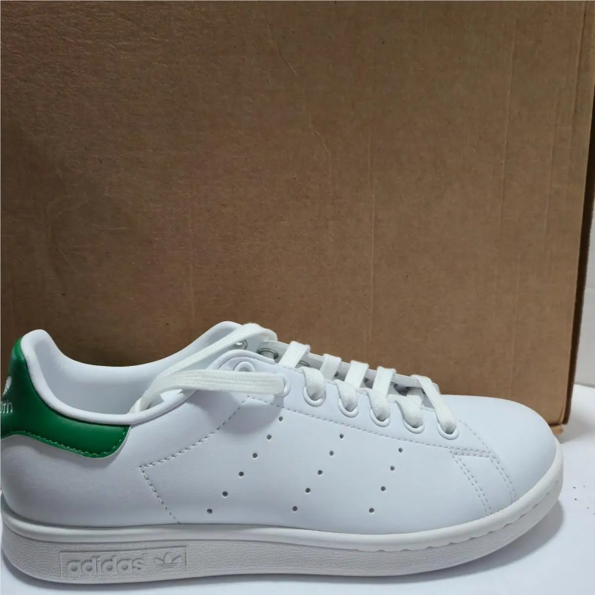 Adidas Stan Smith Shoes Sneakers White Green Men`s 6 Women`s 7