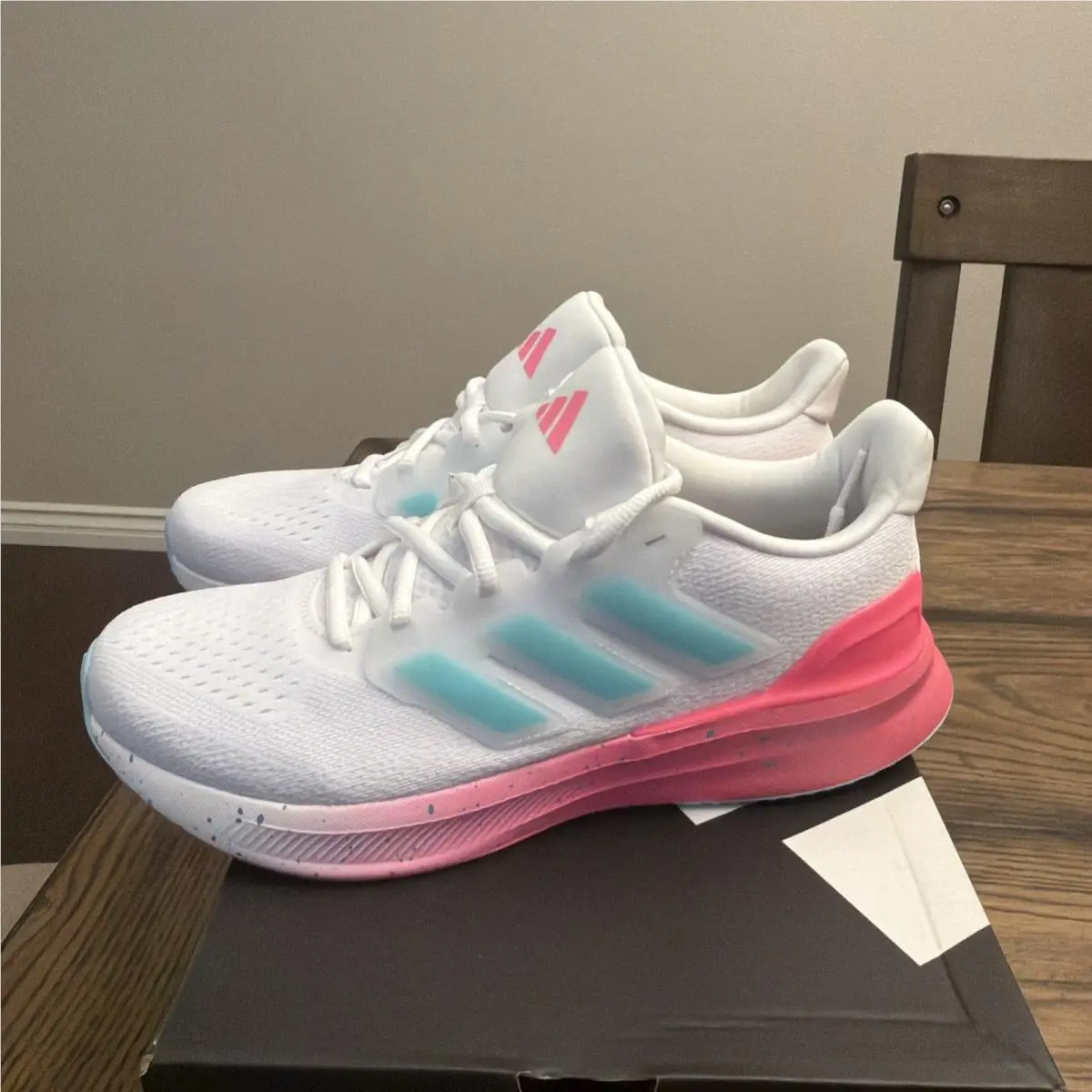 Adidas shoes - adidas 7 Cloudfoam - Cloudfoam - Pink Whit Green White 1
