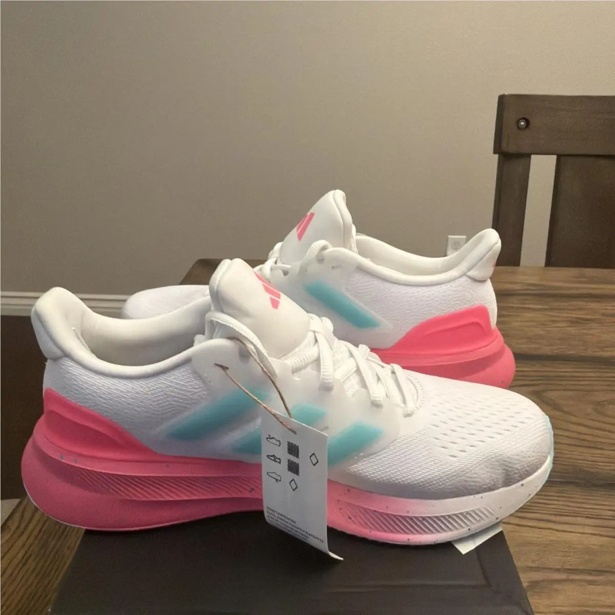 Adidas shoes - adidas 7 Cloudfoam - Cloudfoam - Pink Whit Green White 3