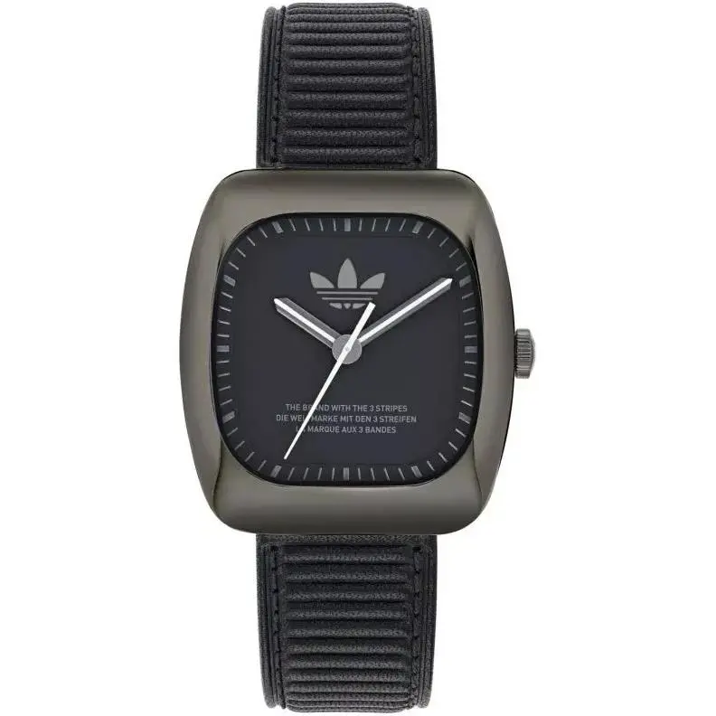 Adidas Unisex Originals Retro Wave One Quartz Watch - AOSY24527 - Dial: Black, Band: Black