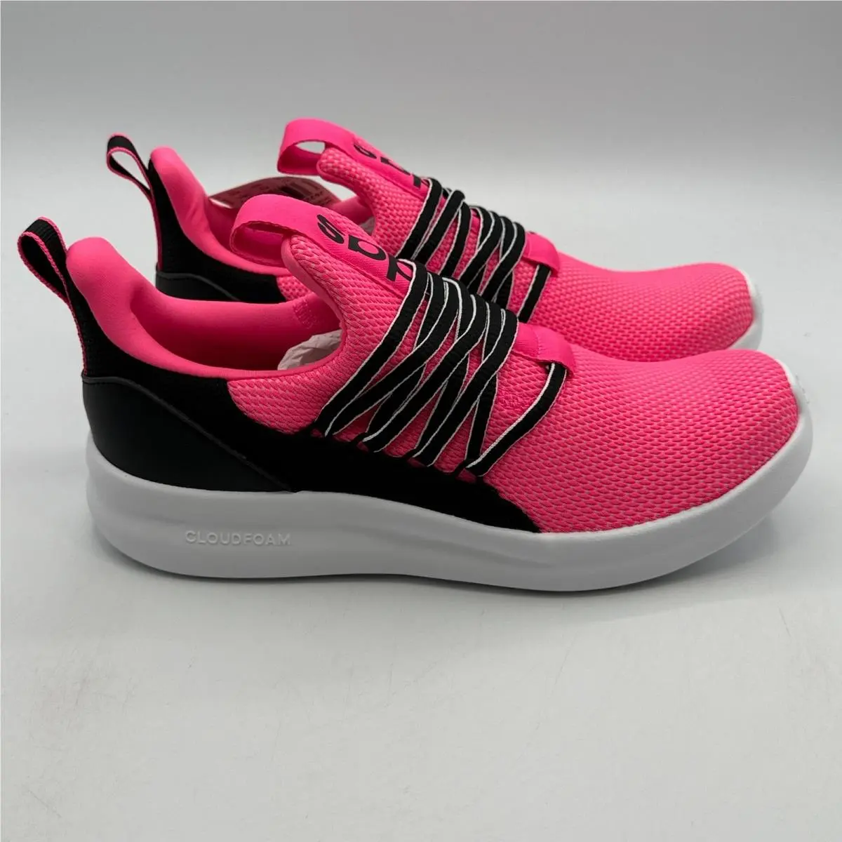 Adidas Lite Racer Adapt 7.0 K Shoes Kids Size 6 Pink Black Running JS2289