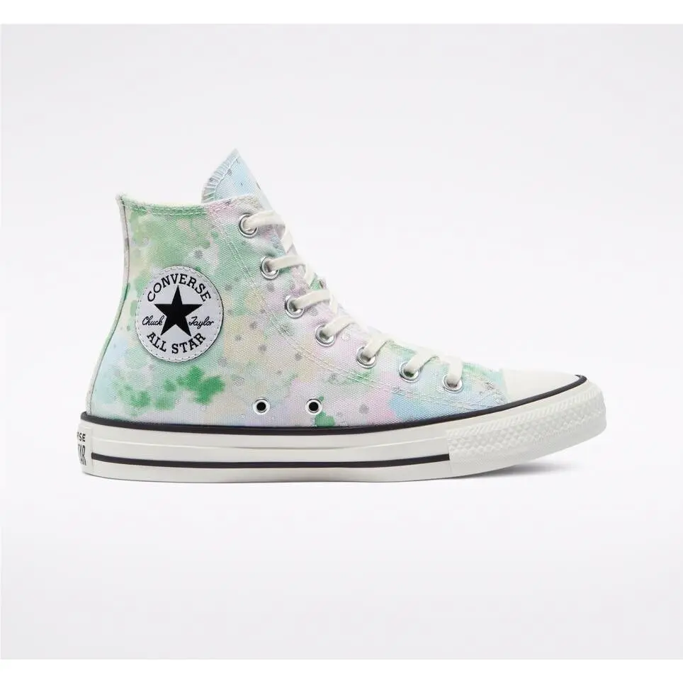 Women Chuck Taylor All Star Washed Florals - Egret/spring Green Size 7 by Converse