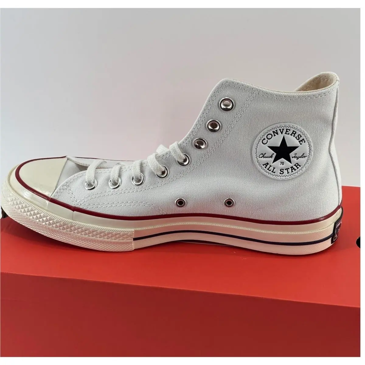 Chuck 70 Hi Unisex Mens 8 Wns 10 White Canvas 162056C High Top Sneaker by Converse