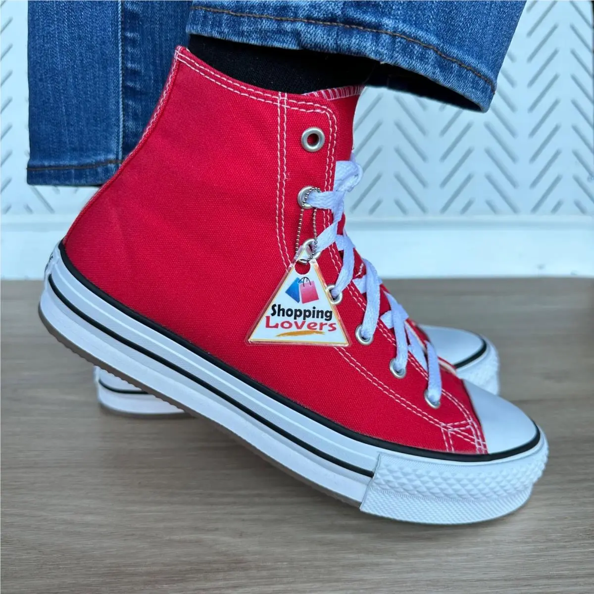 Chuck Taylor Eva Lift Hi Platform 6 Big Kids Shoes Red Sneaker A08425C by Converse