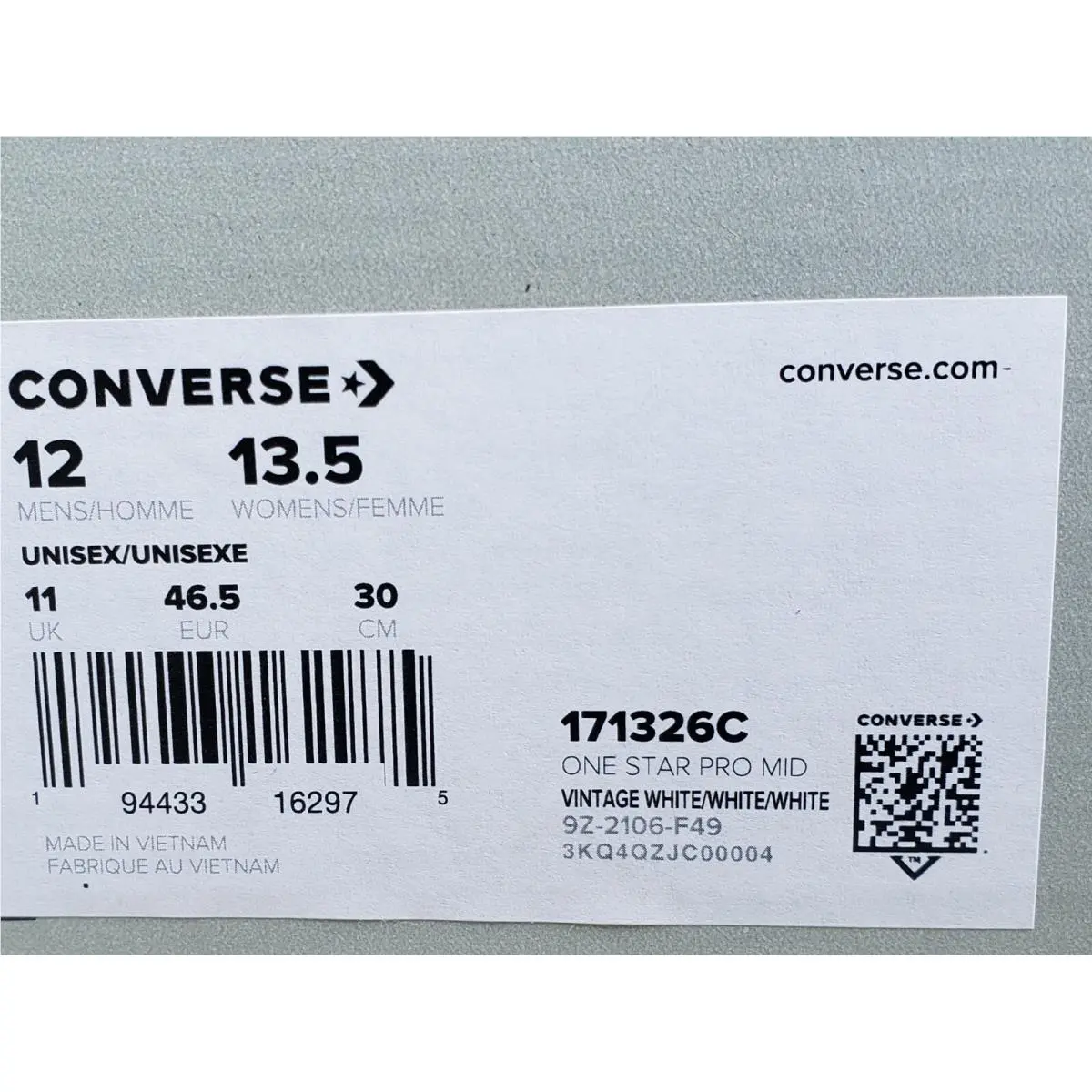 Converse shoes - Converse One Star Mid - One Star Mid - 171326C - White 5