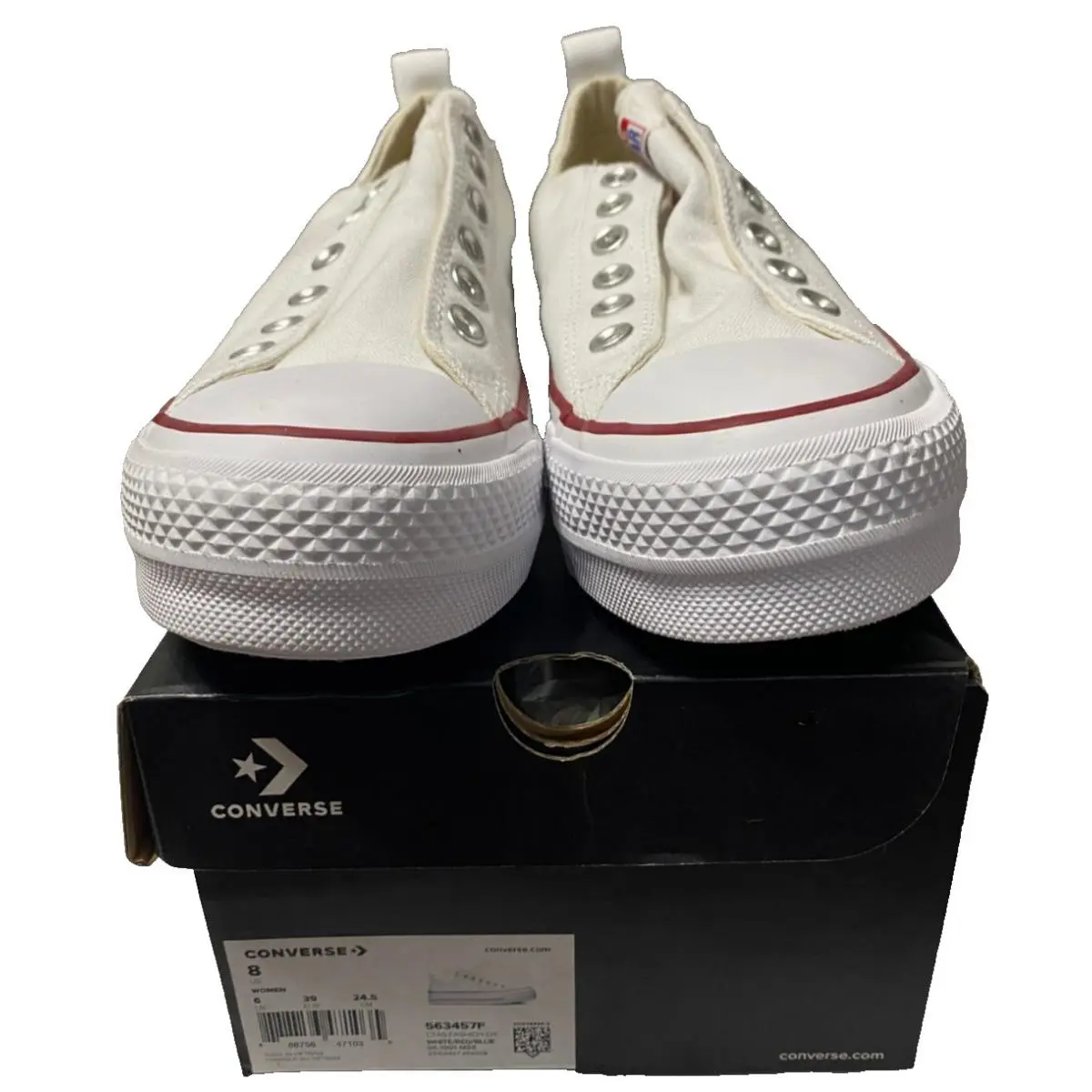 White Platform Chuck Taylor All Star Women Slip on SZ 8 563457F by Converse