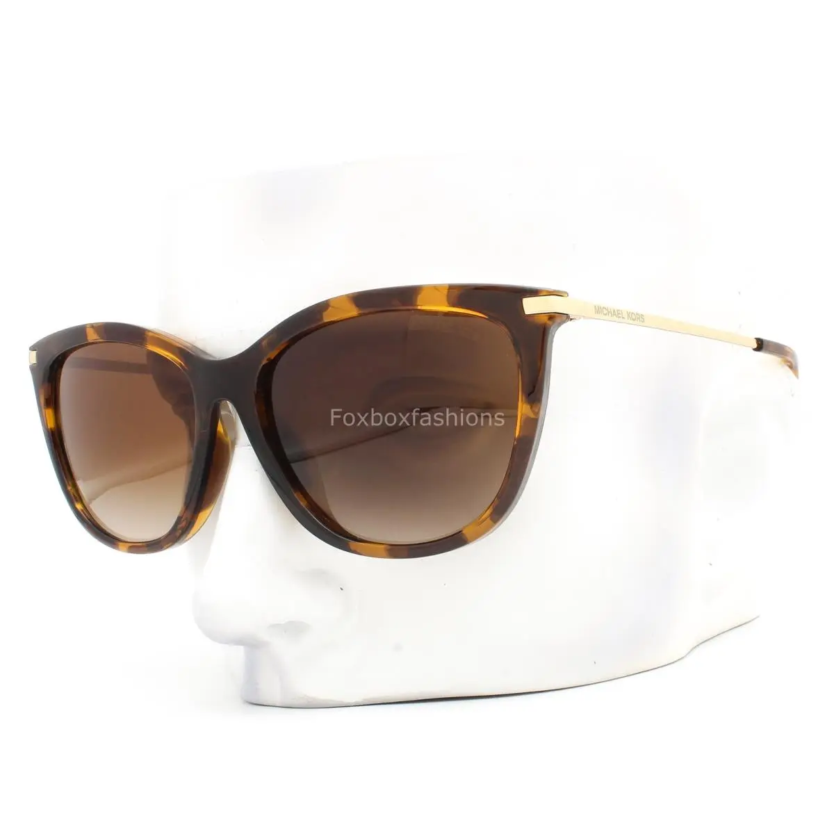 Dublin Sunglasses MK 2150U Polished Brown Tortoise Gold Logo W/case by Michael Kors