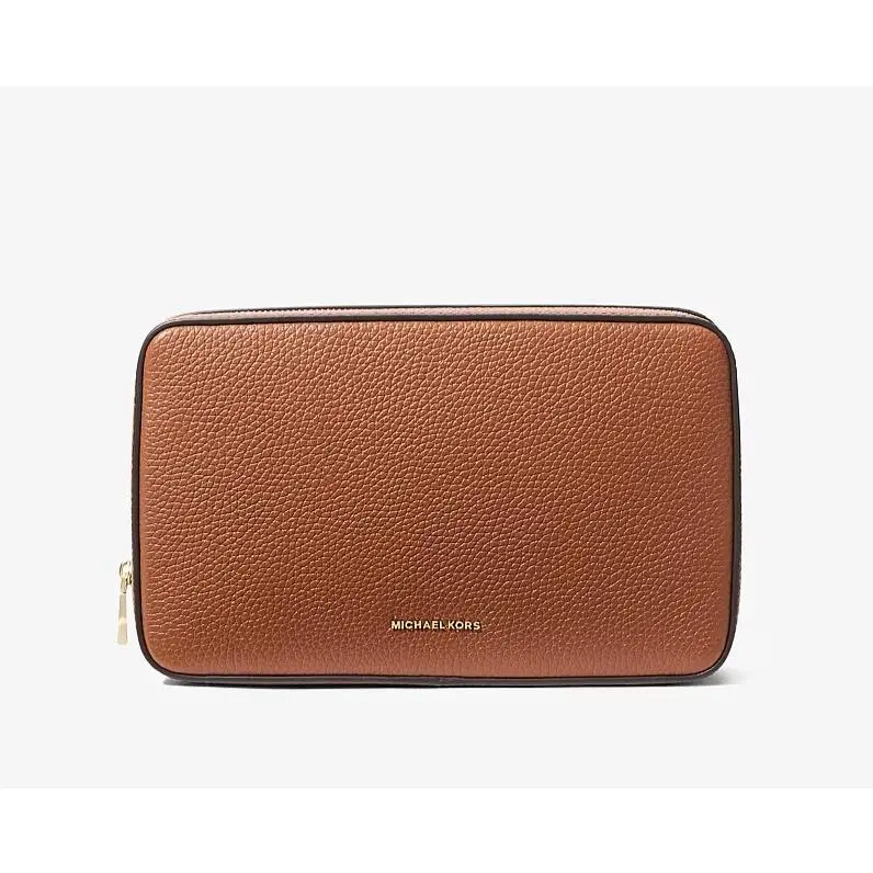 Michael Kors Medium Pebbled Leather Tech Organizer Makeup Bag Luggage
