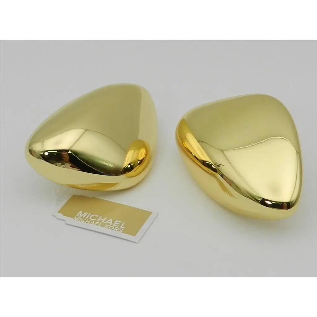 Michael Kors Brass Pebble Statement Earrings