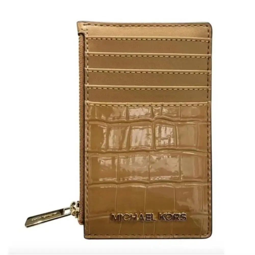 Michael Kors Croc-embossed Card Holder