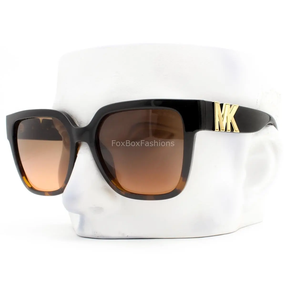 Karlie Sunglasses Shiny Black Tortoise Gold MK 2170U 390818 W/case by Michael Kors