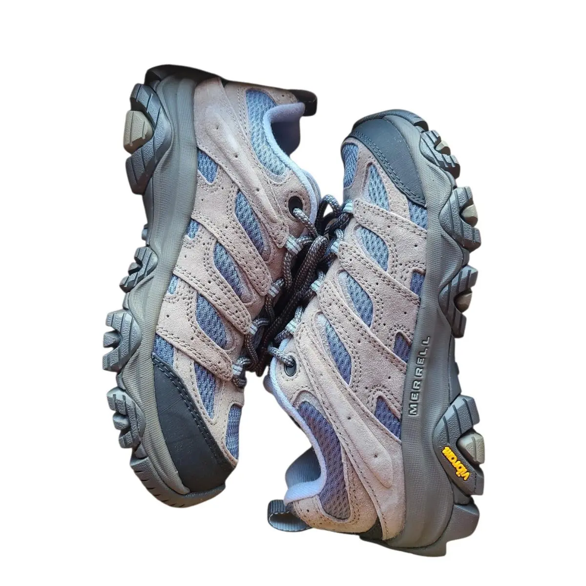 Merrell Moab 3 Men`s Hiking Shoes Smoke Blue Suede Mesh Vibram US 6.5