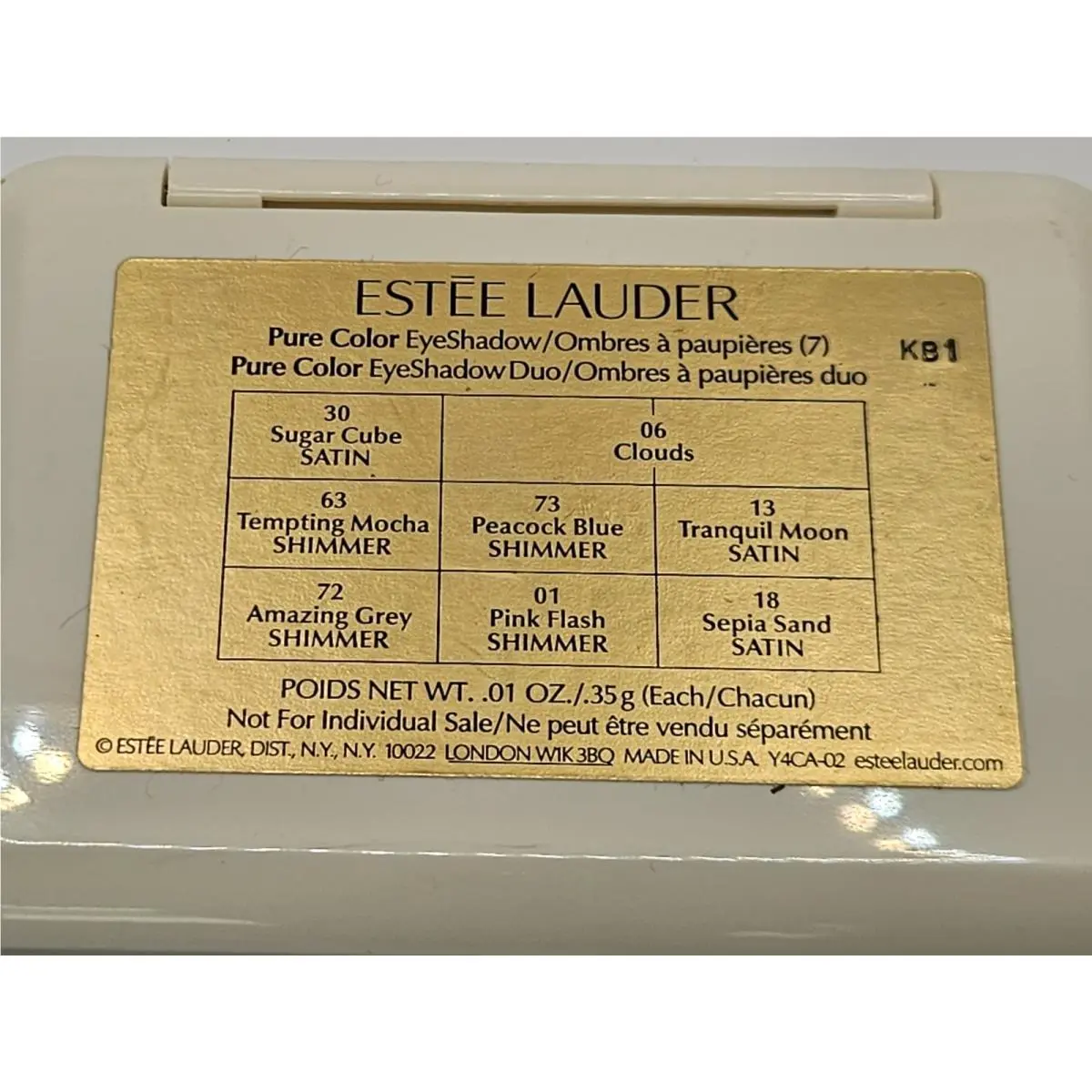 Estee Lauder Sugar Cube Clouds Mocha Peacock Moon Grey Flash Sepia Sand Vhtf by Estée Lauder