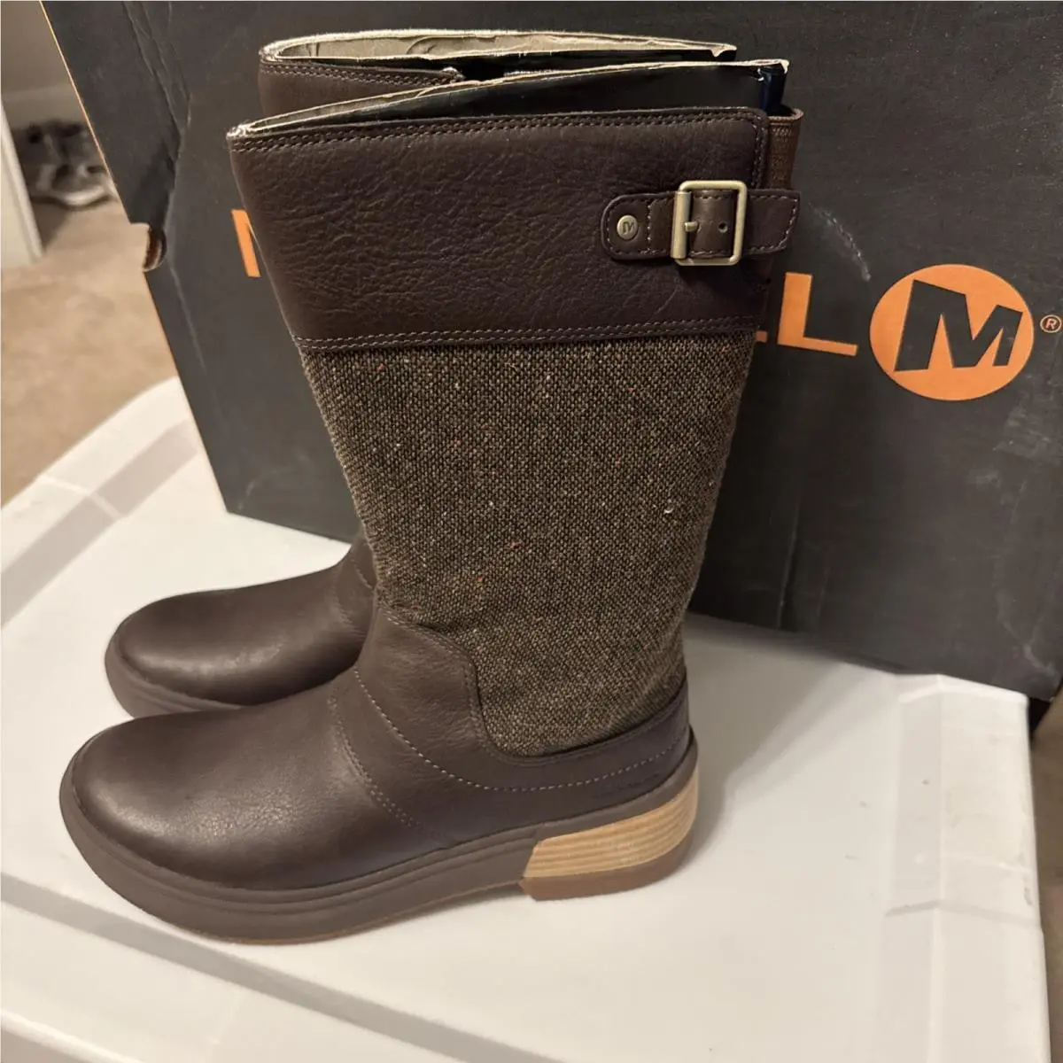Merrell shoes - Merrell HAVEN TALL BUCKLE WP - Brown 0