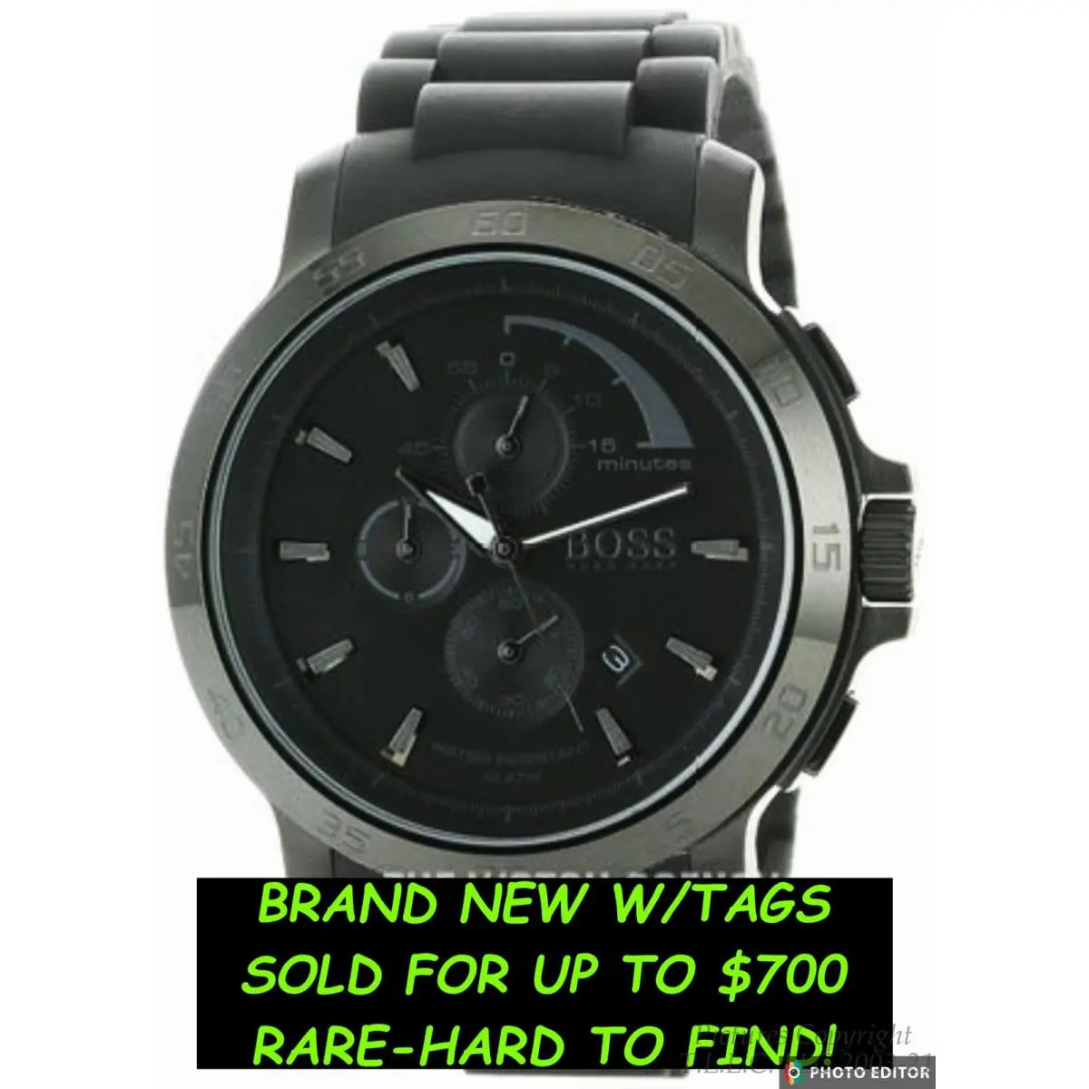 Chrono  by Movado Black Dive Style W/date 1512393  Watch by Hugo Boss