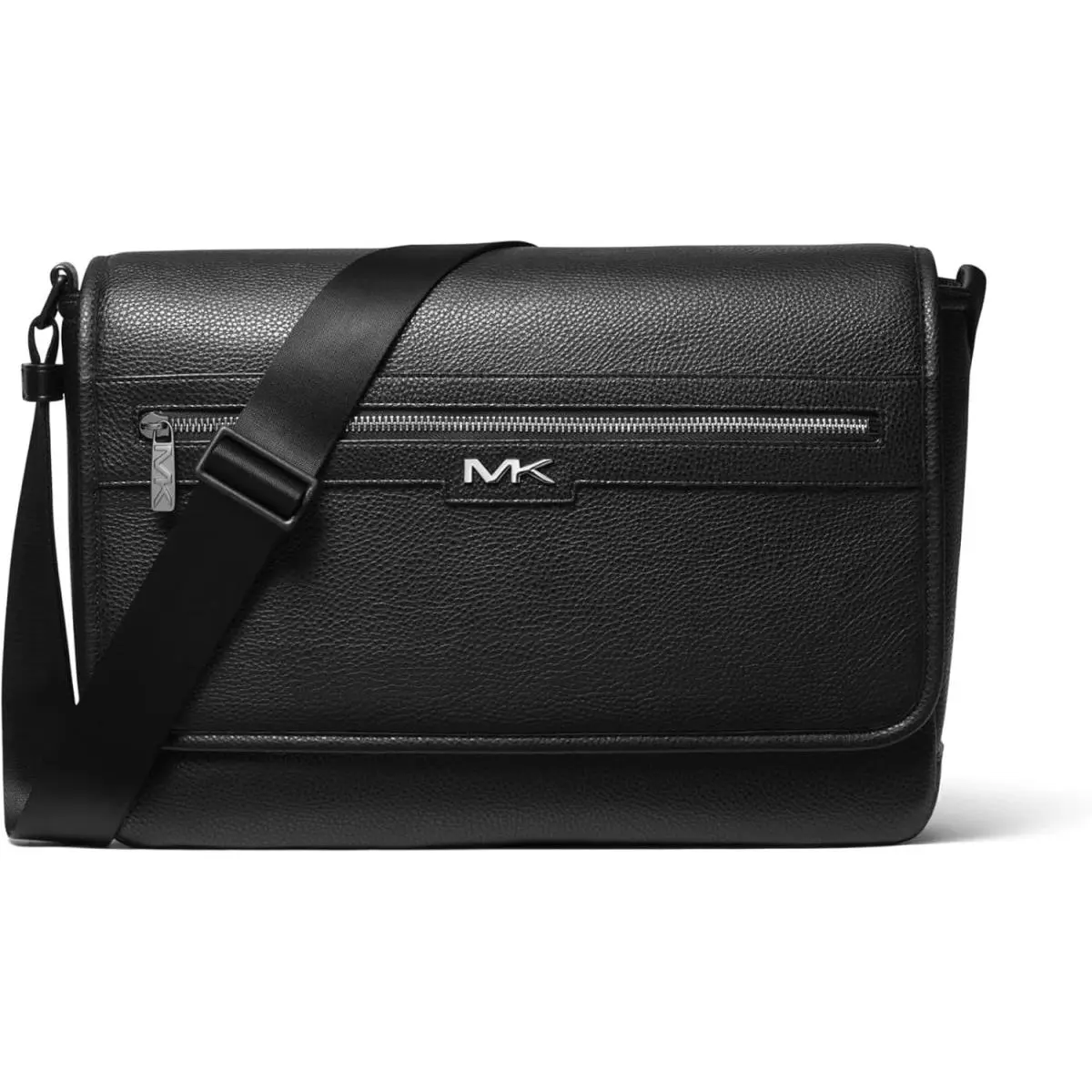 Michael Kors Men`s Malone Leather Messenger Bag Black