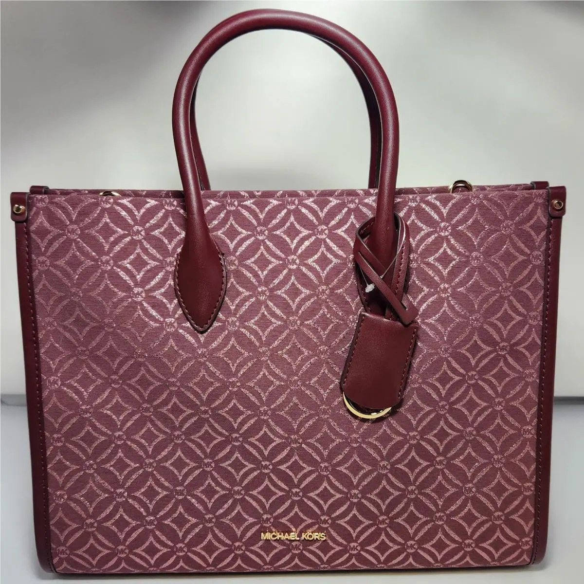 Michael Kors Mirella Medium EW Tote Oxblood Multi –