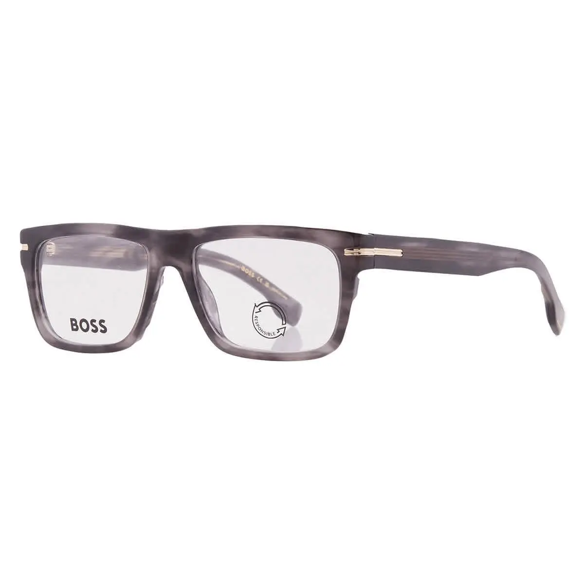 Demo Rectangular Men`s Eyeglasses Boss 1503 02W8 53 Boss 1503 02W8 53 by Hugo Boss