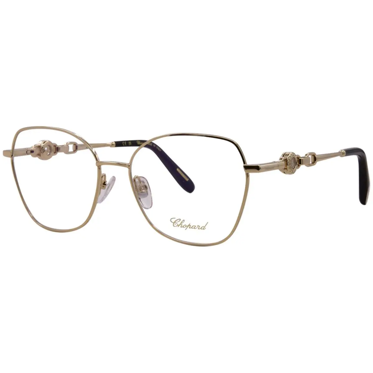 Chopard VCHM16S 0300 Eyeglasses Frame Women`s Rose Gold Full Rim Cat Eye 54mm