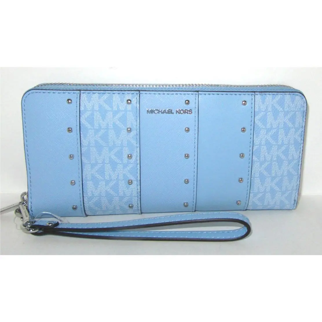 Michael Kors Jet Set Travel Lrg Continental Card Wallet Light Sky Blue