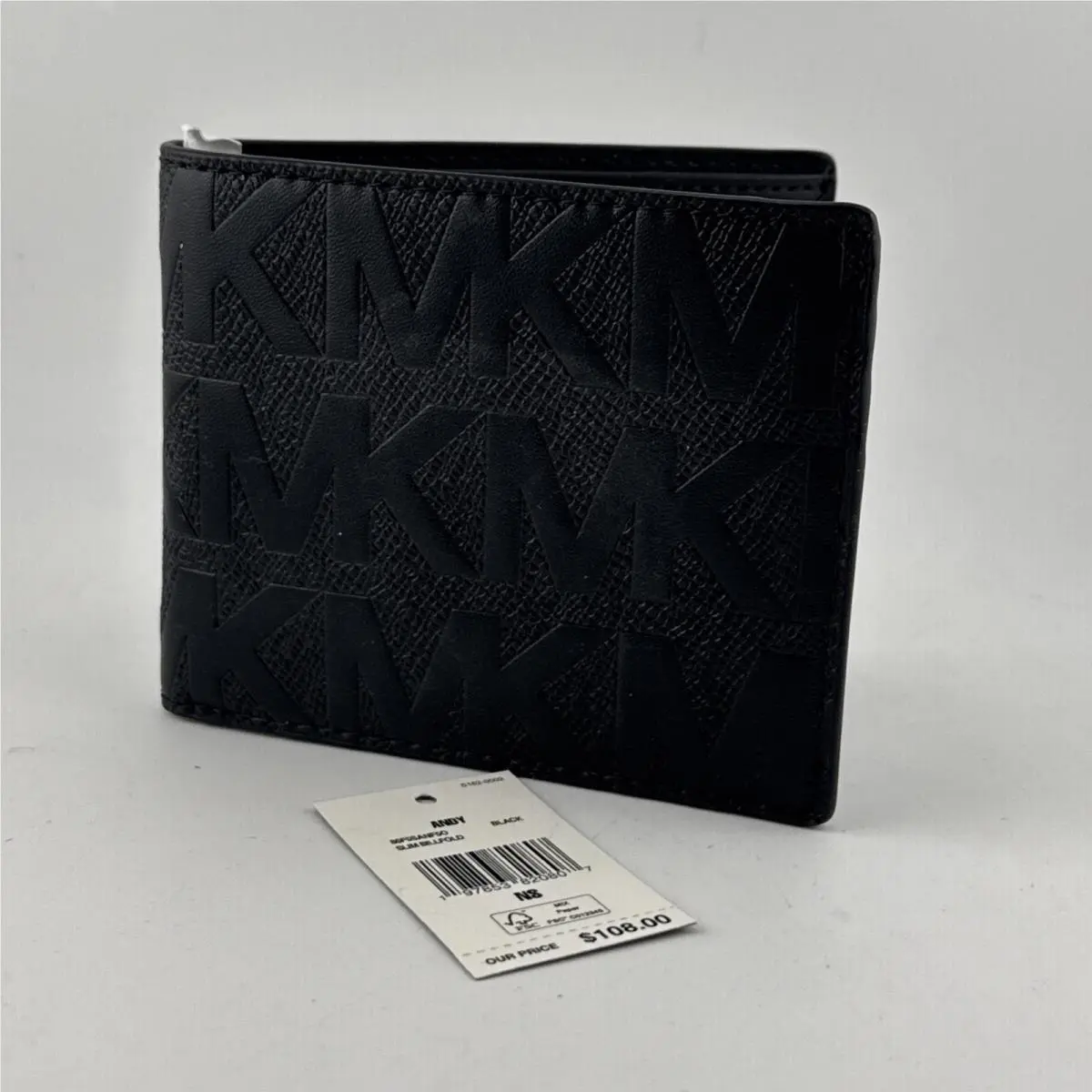 Michael Kors Cooper Men MK Logo Print Billfold Credit Card Wallet