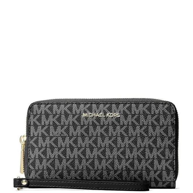 Black Jet Set LG Flat MF Phone Case Wallet Wristlet by Michael Kors