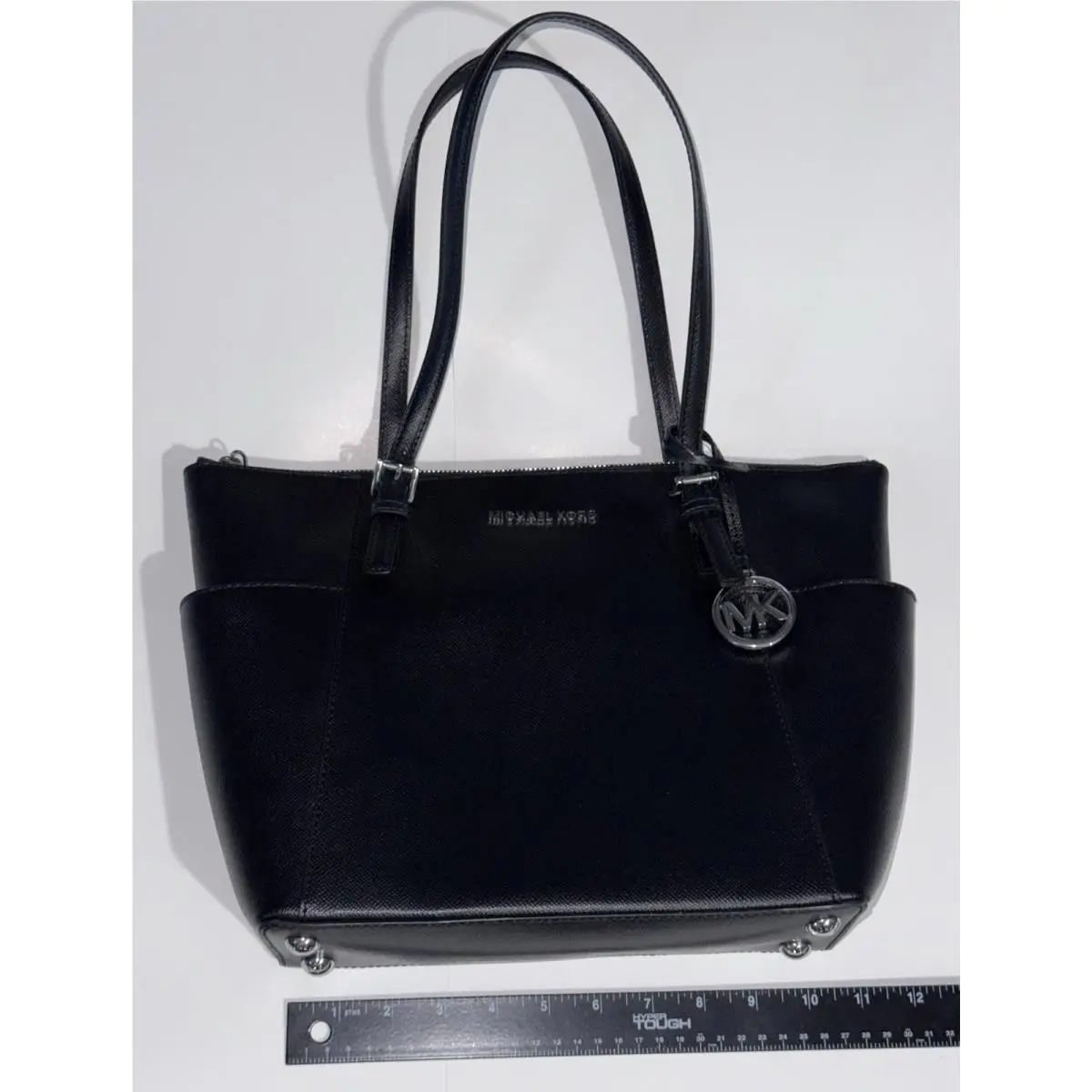 Michael Kors Jet Set East West Top Zip Tote Black Purse MK Bag