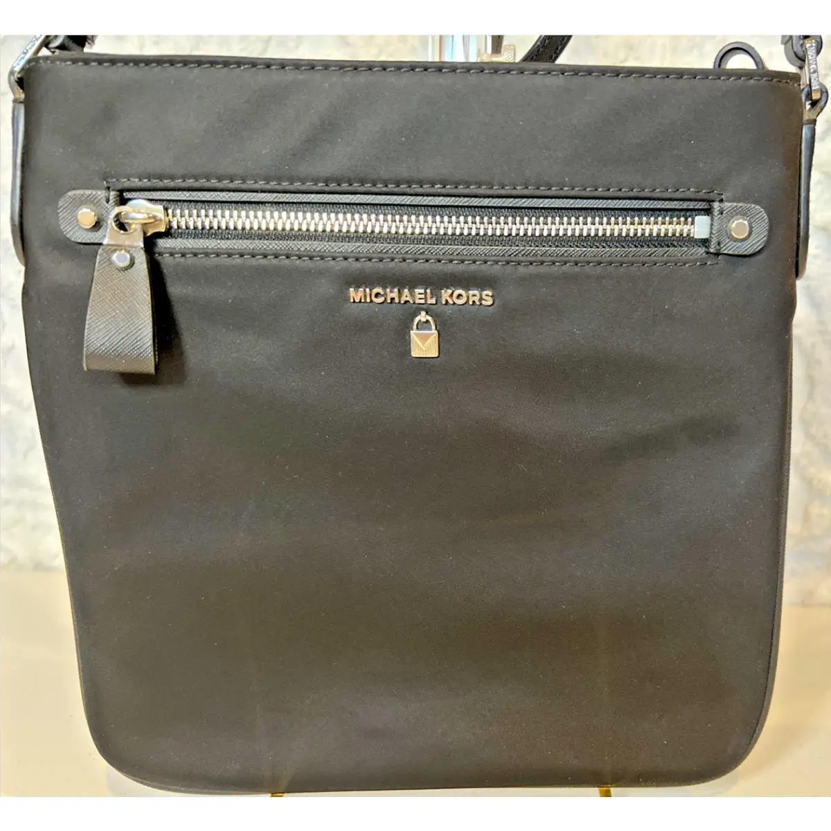 Michael Kors Black Nylon Kelsey Large Crossbody Purse Handbag W/tags