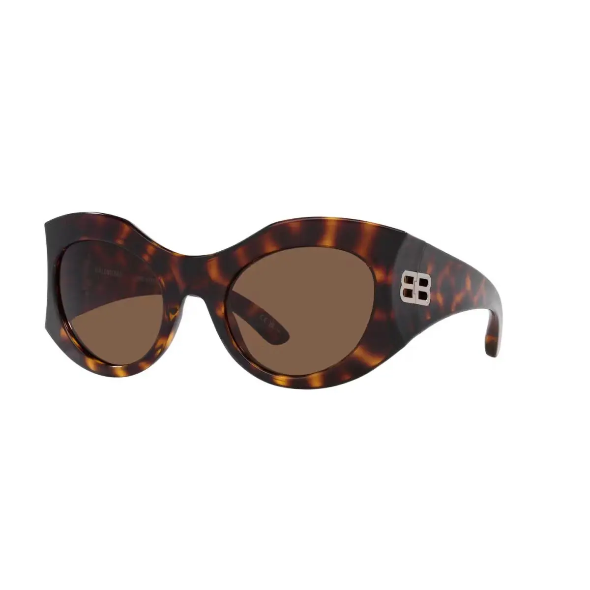 Ladies Tortoise Cat Eye Sunglasses Brown Lens - BB0256S-6E000286 by Balenciaga