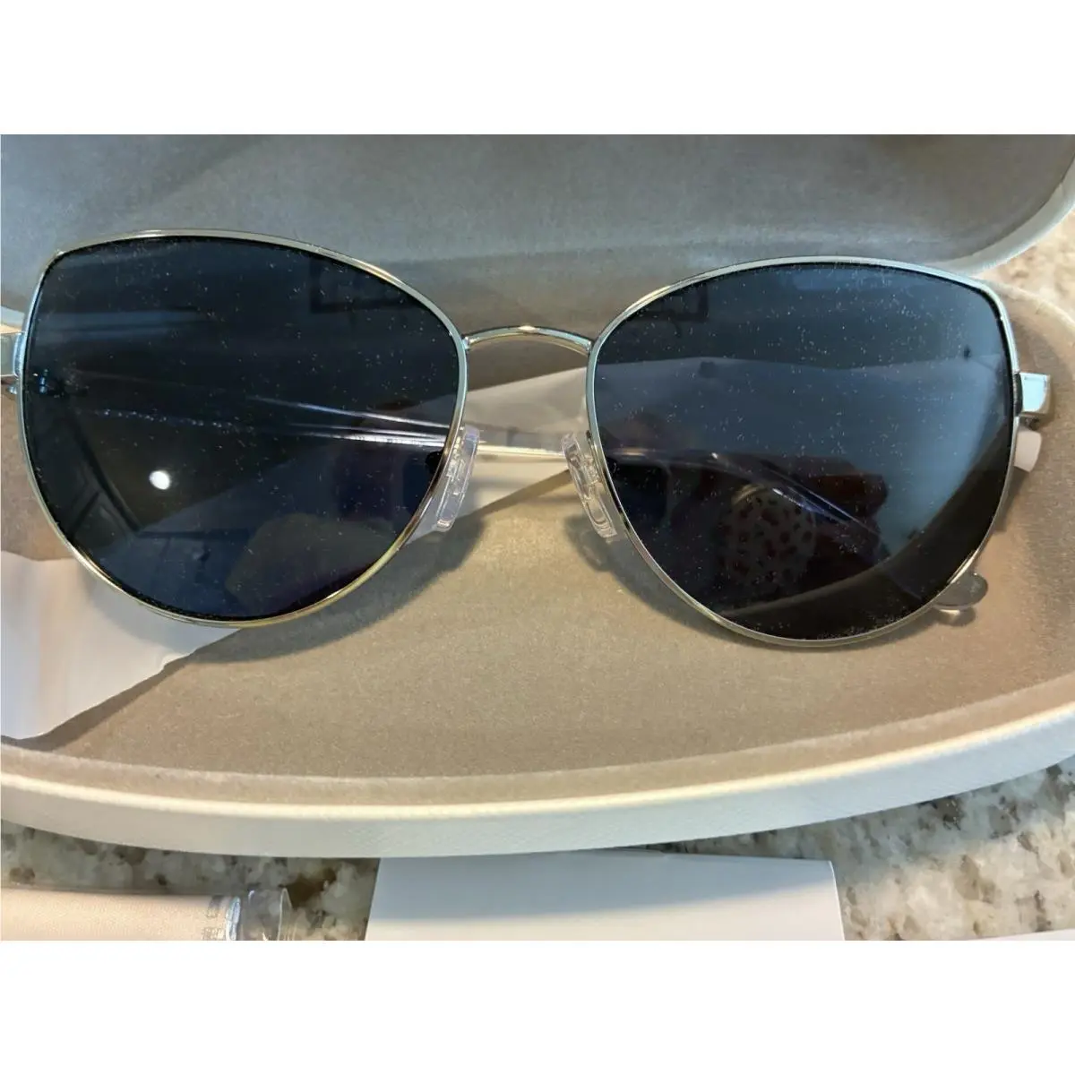Michael Kors Sunglasses MK1162 Lanikai Cat Eye Metal Silver Frame