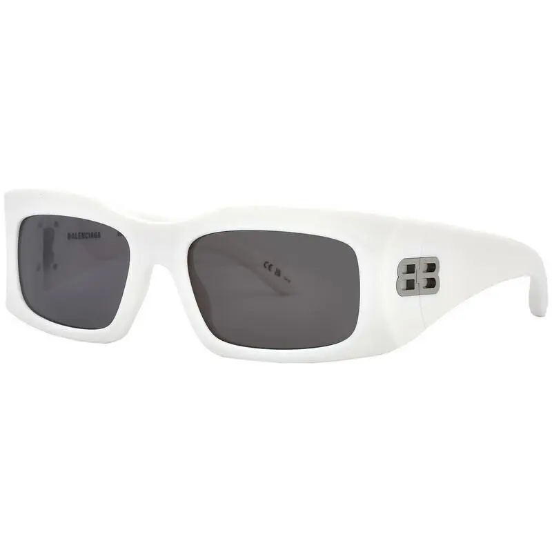 Unisex Ivory White Sunglasses Grey Lens - BB0291S-004-58 by Balenciaga