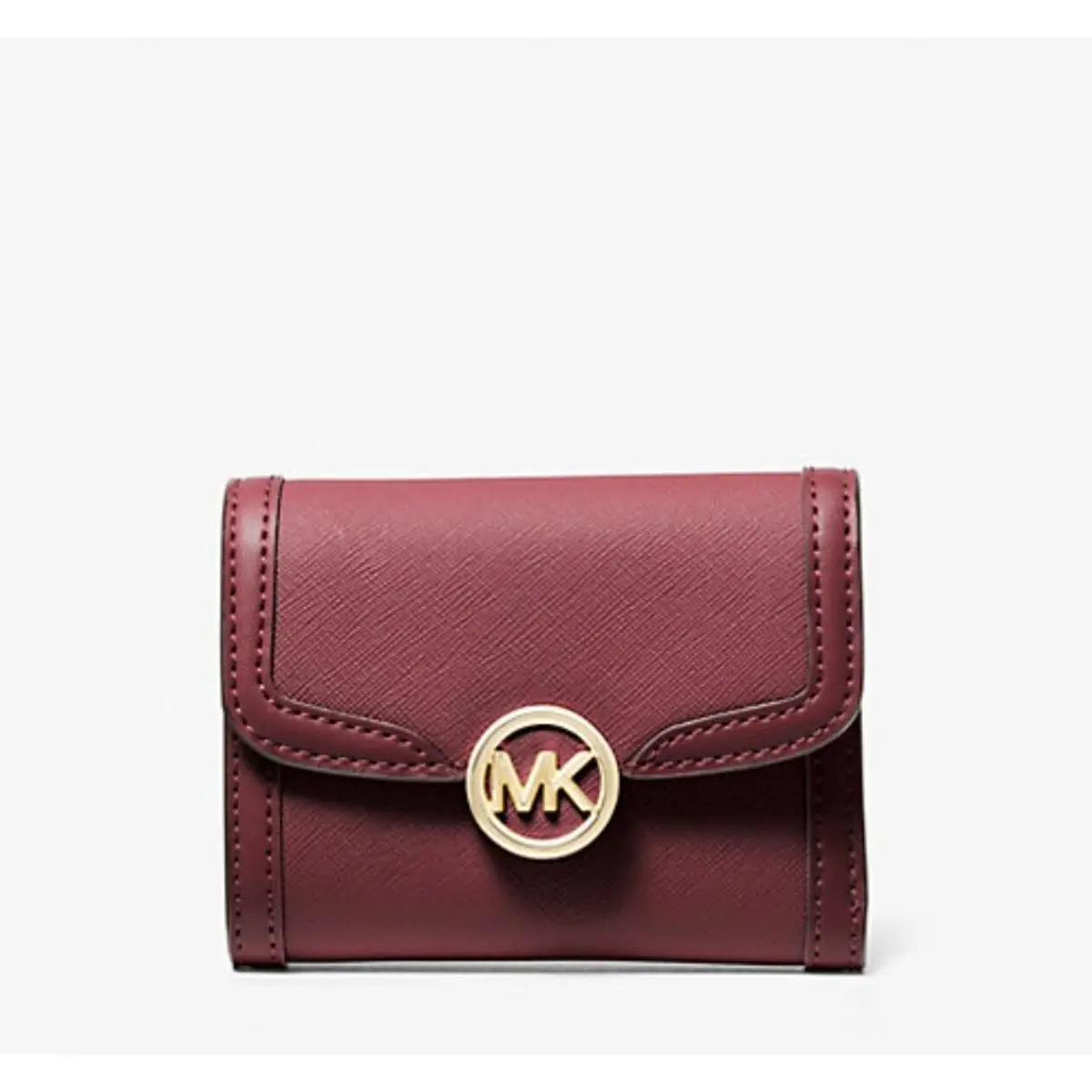 Michael Kors Leida Medium Wallet IN Oxblood Burgundy Wine