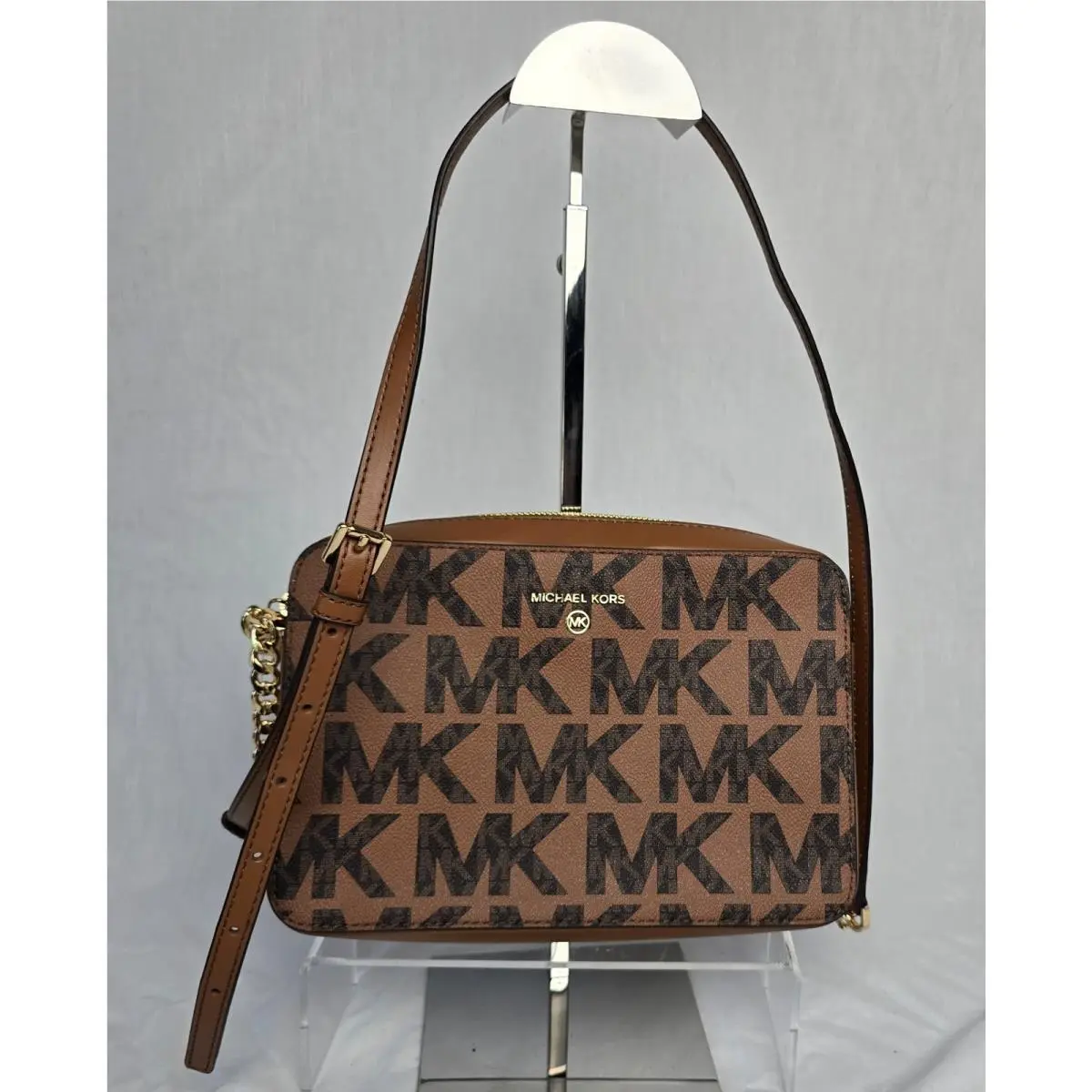 Michael Kors Jet Set Charm EW Crossbody Bag Lugg Multi Brown Nwpt