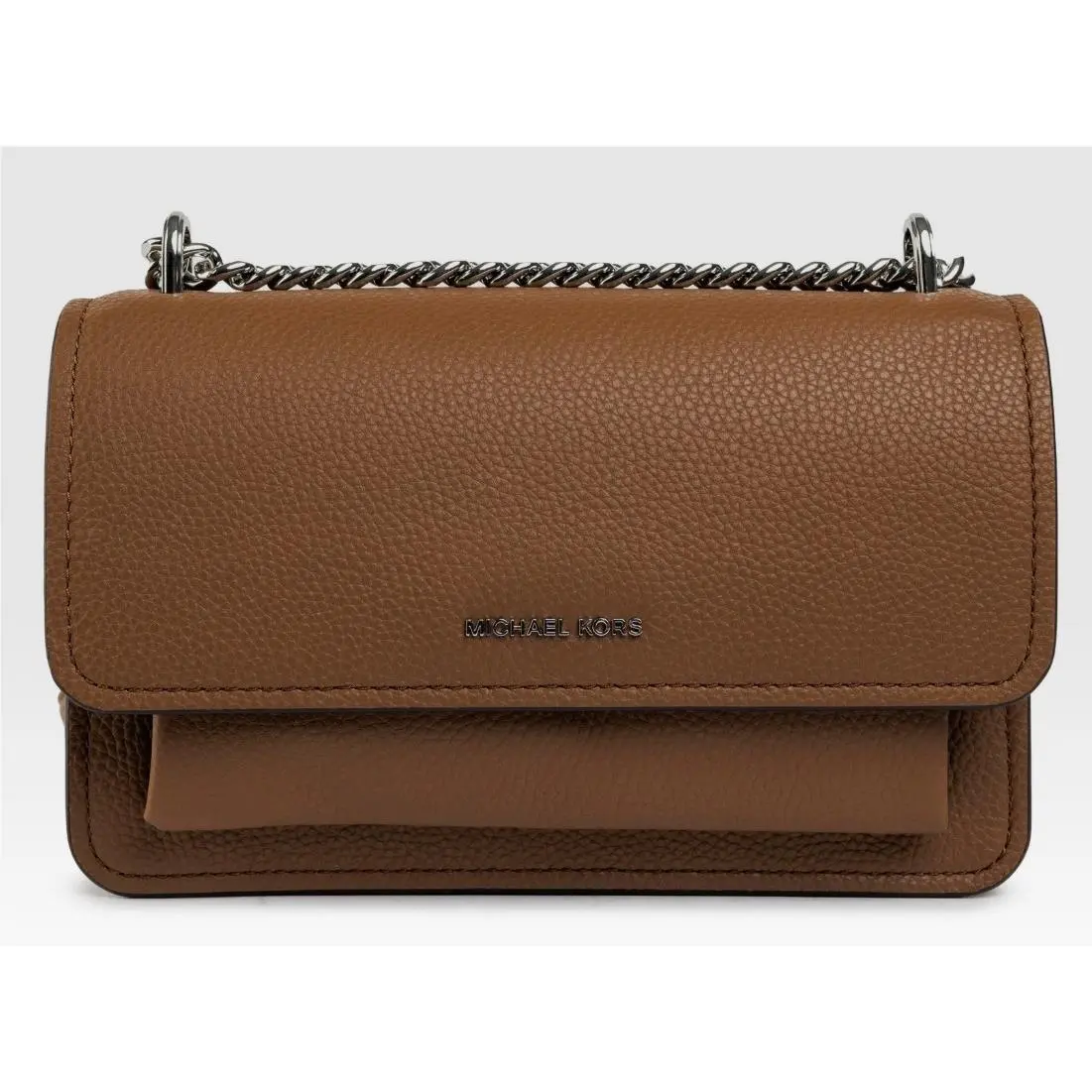 Michael Kors Claire Crossbody Leather Shoulder Bag in Driftwood Brown