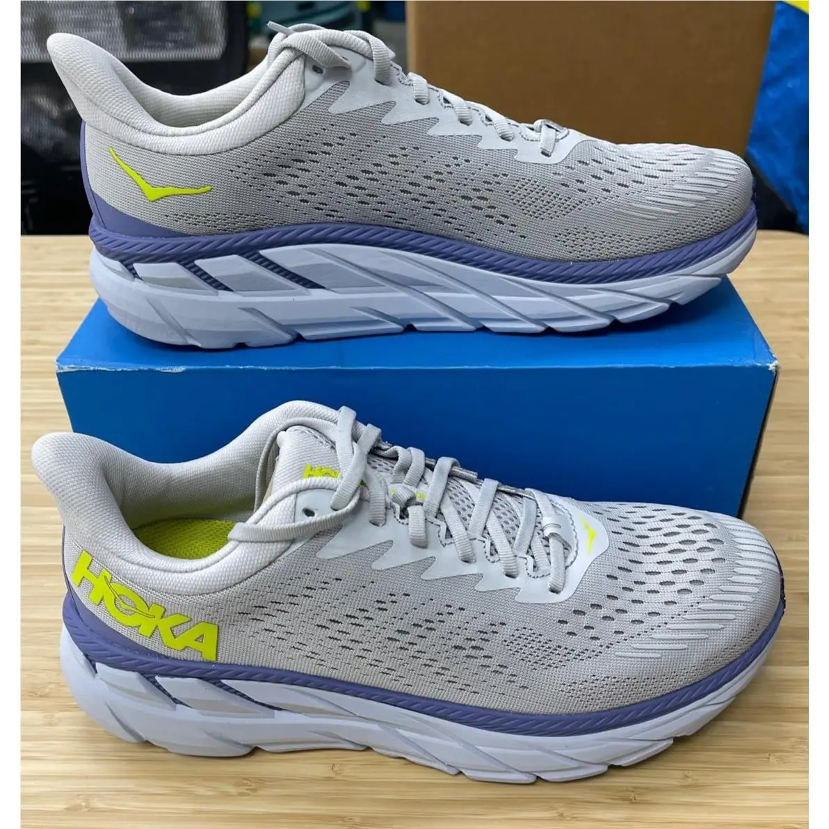 Hoka One One Women`s Clifton 7 Grey- Size US 10.5/ EU43 1/3