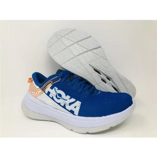 Hoka Carbon X Men`s Running Comfort Athletic Shoes Blue White Size 11