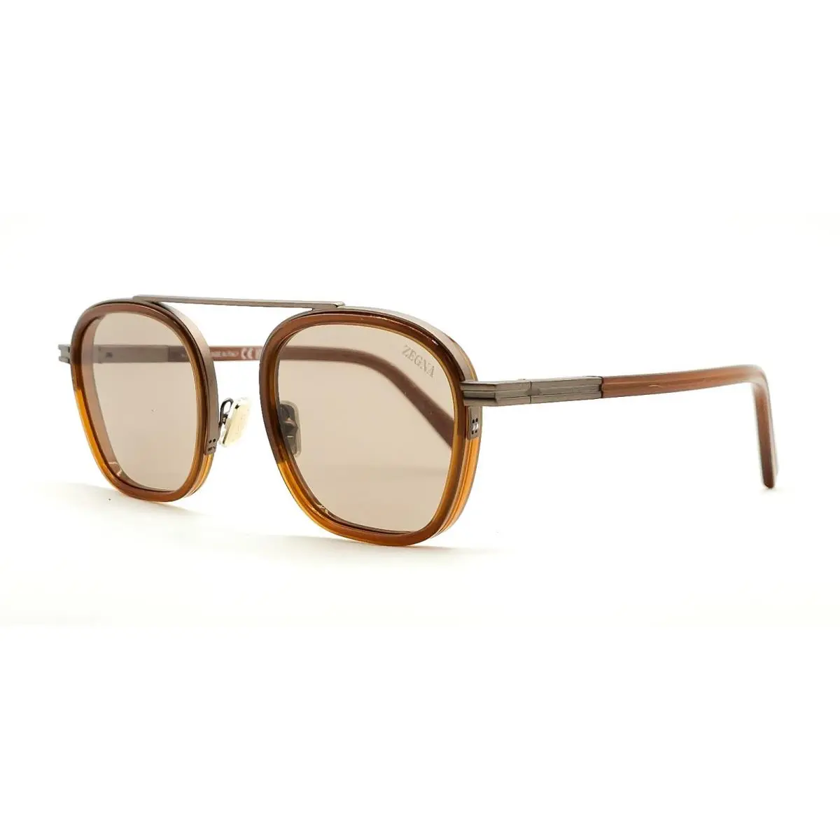 EZ 0231 Sunglasses 48J Brown / Sand Lenses 51 by Ermenegildo Zegna