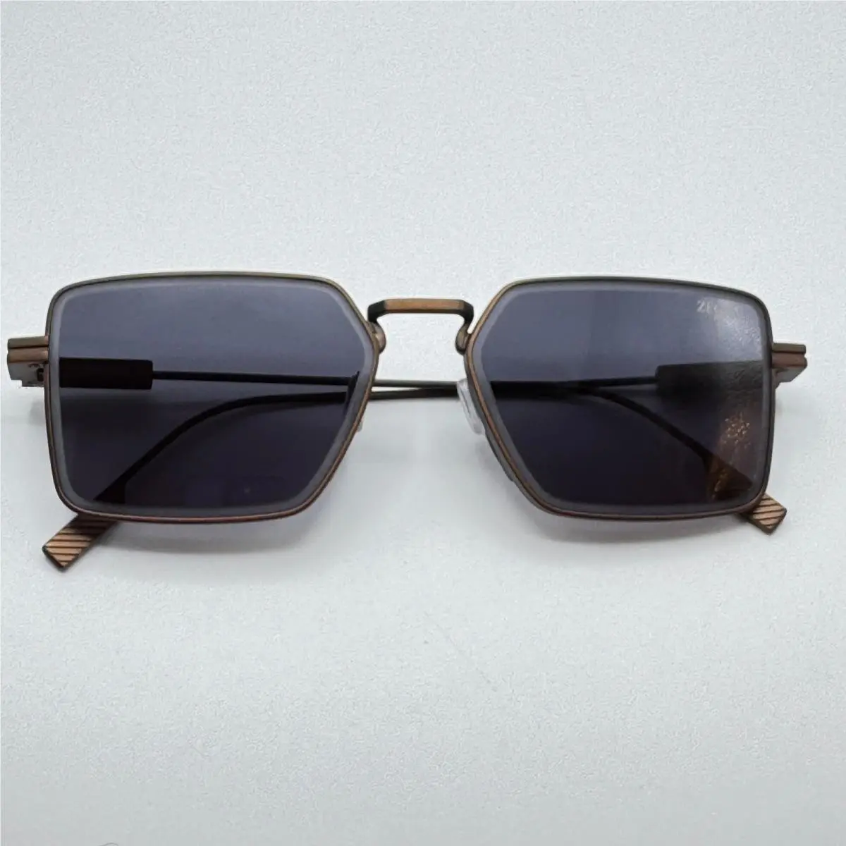 Sunglasses EZ0243 38A Dark Bronze Frame Gray Lens 56-16-145 by Ermenegildo Zegna