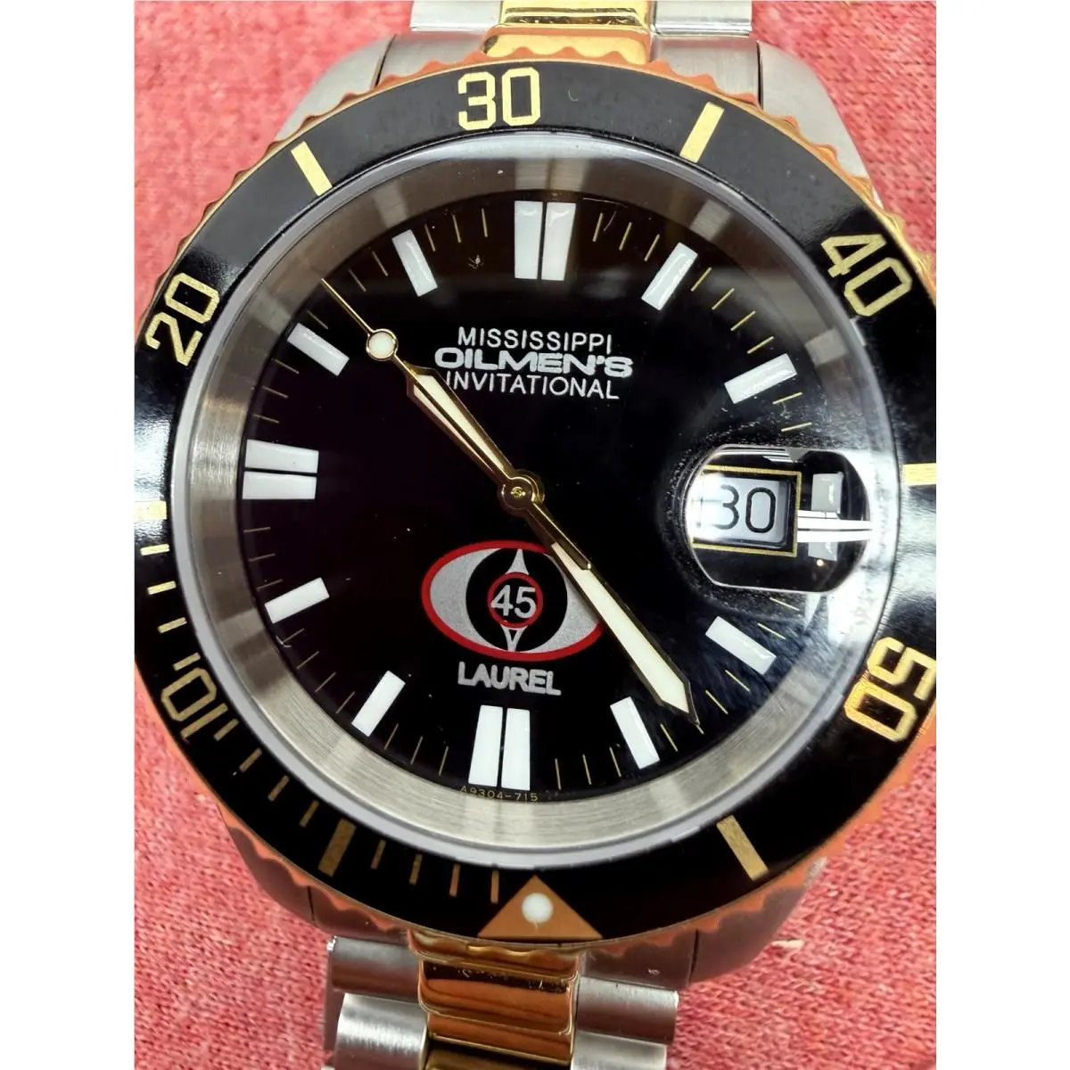 Vntg  Laurel Mississipi Oilmens Invitational Mens Watch /box by Seiko