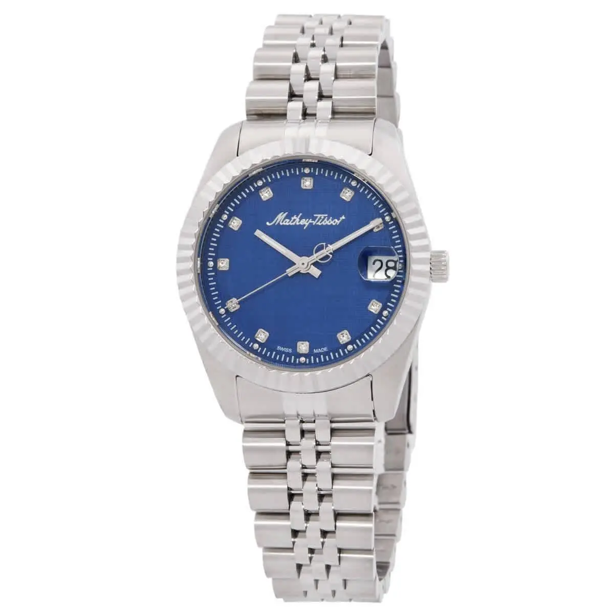 Mathey-tissot Mathy Iii Quartz Blue Dial Ladies Watch D807ABU