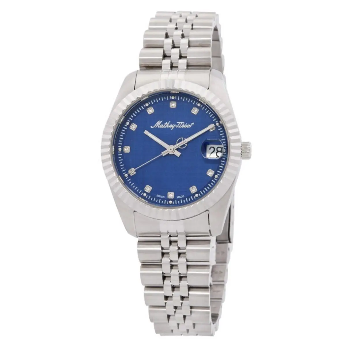Mathey  Women`s Classic Blue Dial Watch - D807ABU by Tissot