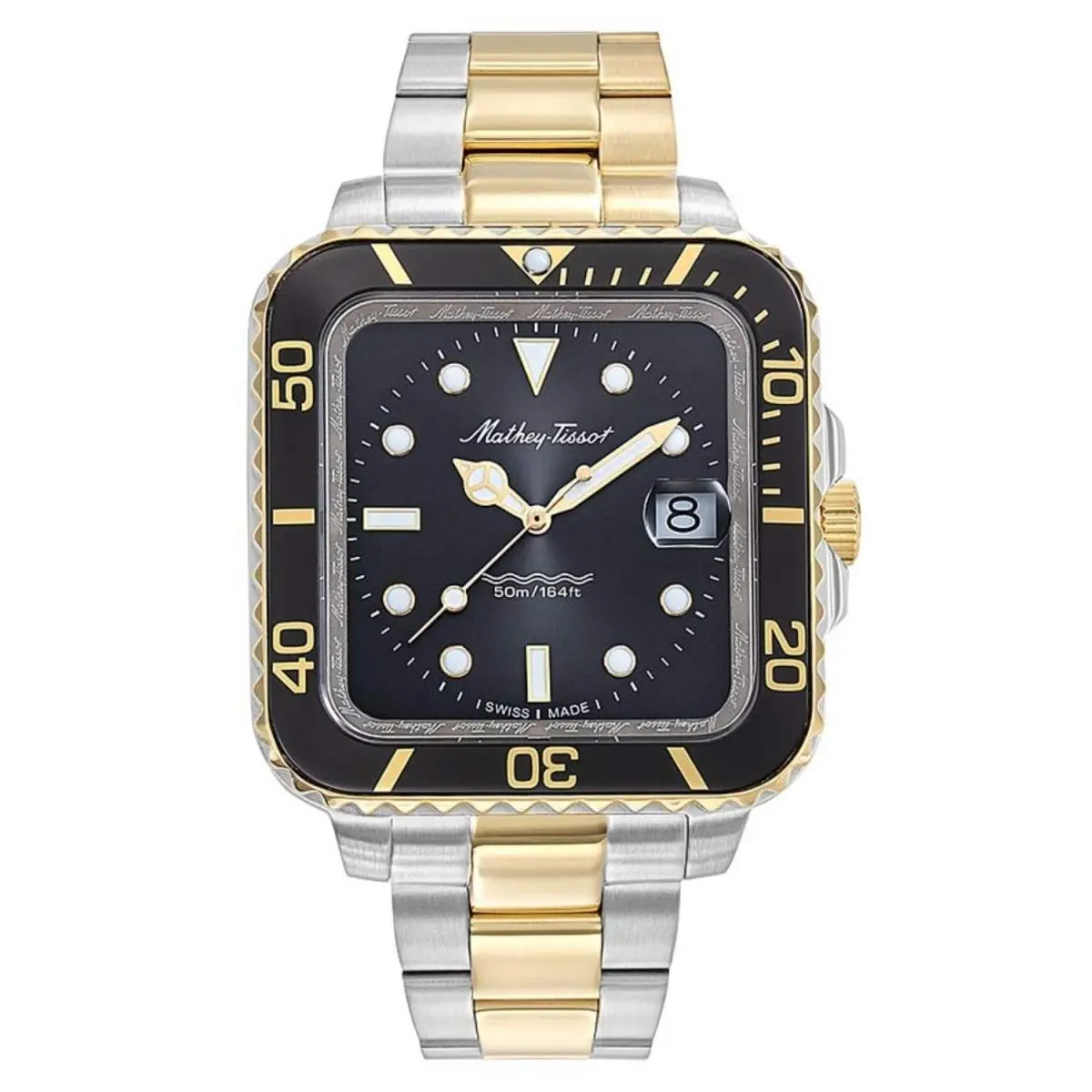 Mathey Tissot Men`s Vintage Black Dial Watch - H902QBN