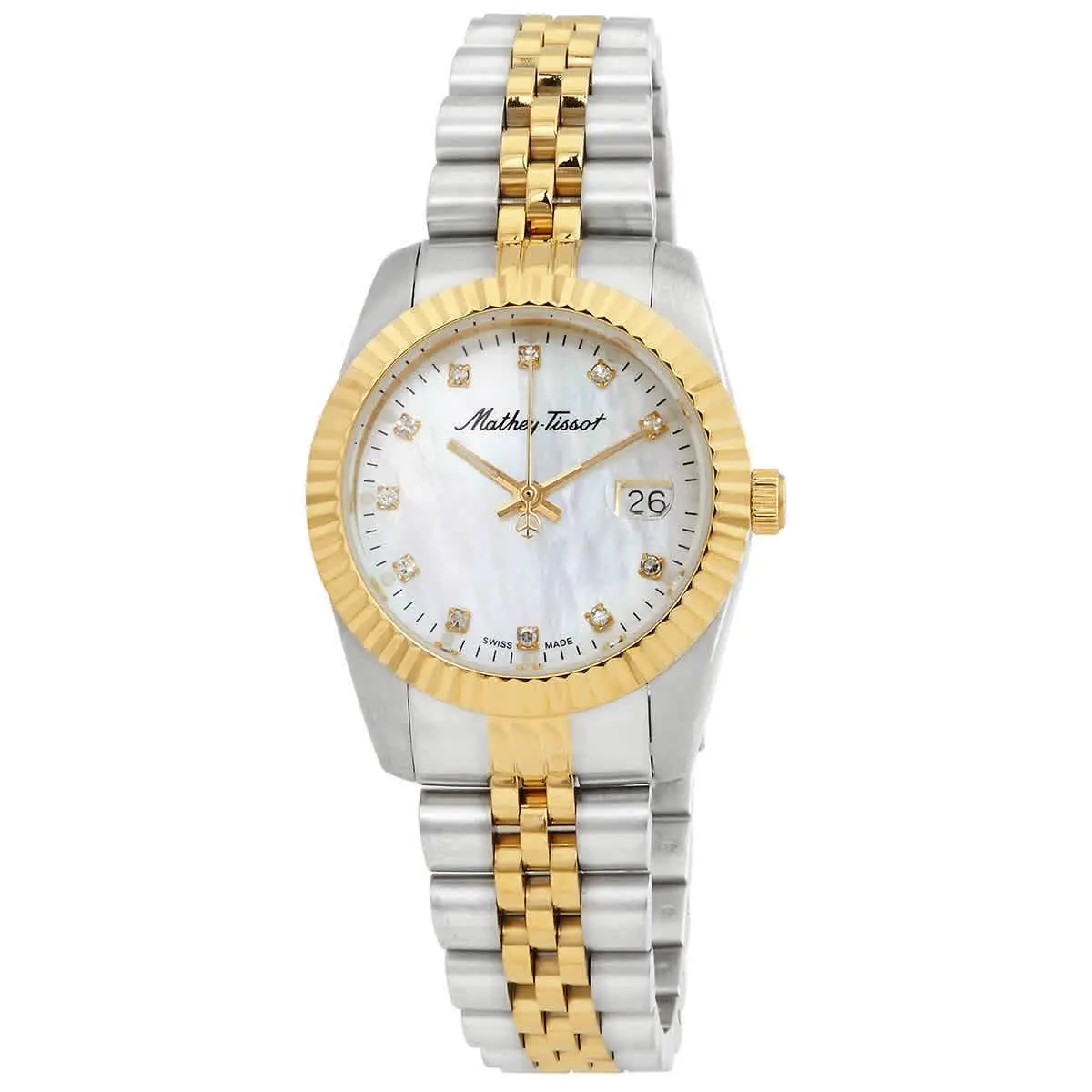 Mathey-tissot D910BI Mathy Iii Mop White Dial 32 mm Women`s Watch by Tissot