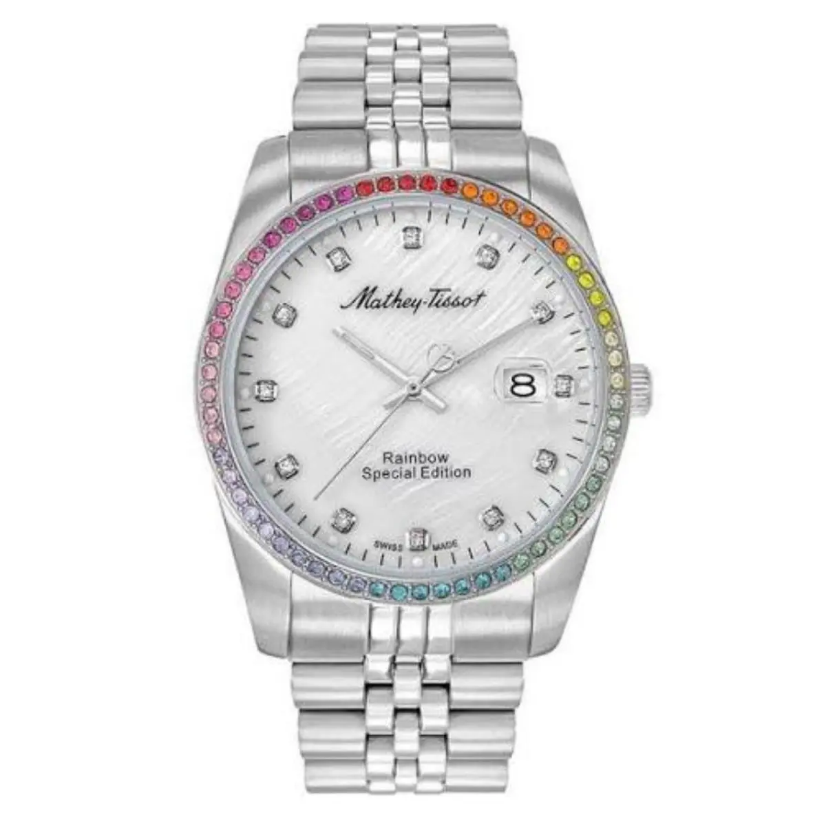 Mathey  Women`s Rainbow White Dial Watch - H809AQI by Tissot