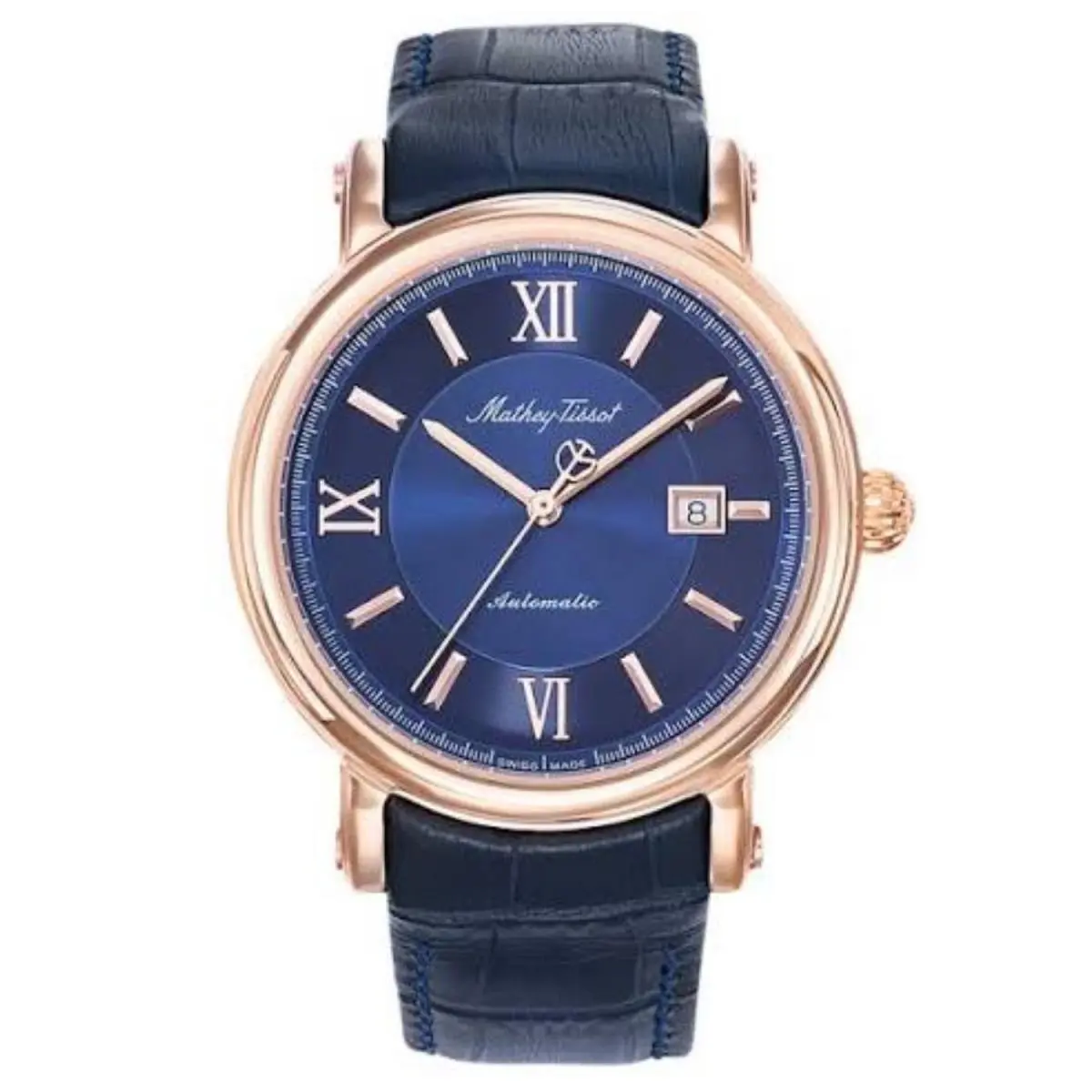 Mathey Tissot Men`s Renaissance Blue Dial Watch - H9030PBU