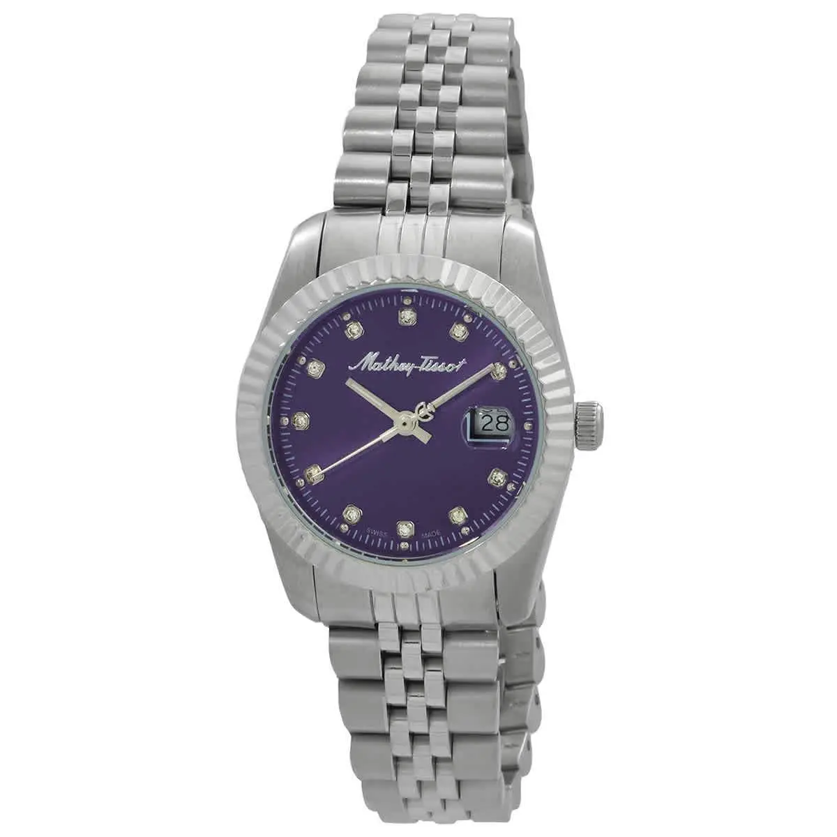 Mathey-tissot Mathy Iii Quartz Purple Dial Ladies Watch D810APU by Tissot